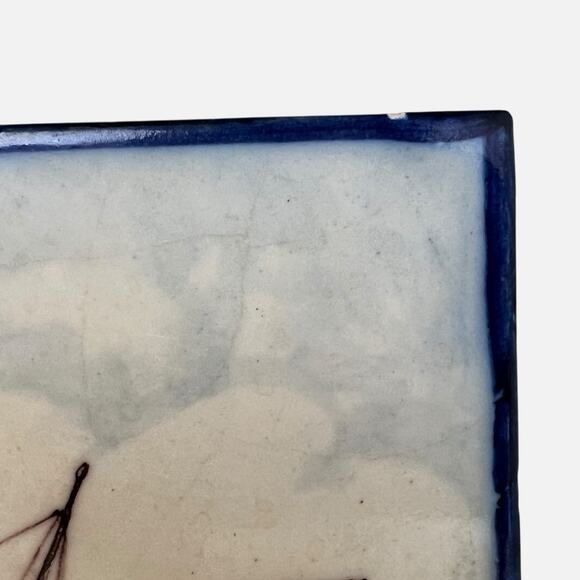 Portuguese Tile Ship Cafur 1520 Handpainted Battistini de Maria de Portugal - Picture 5 of 11